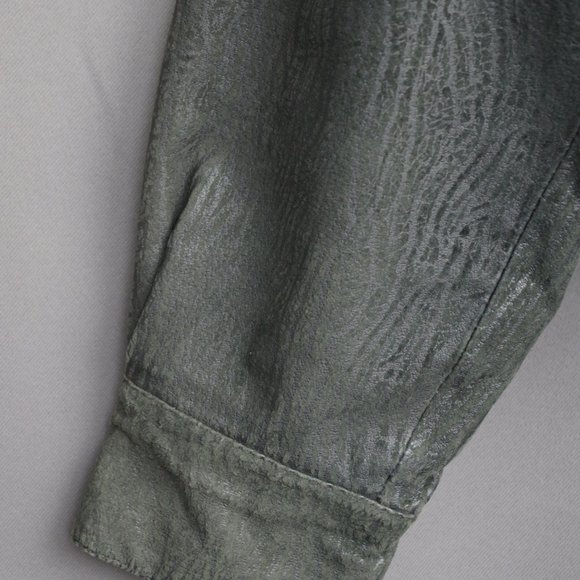 Ladies' Vintage Pelle Cuir Textured Leather Cropped Jacket Medium - Picture 11 of 14